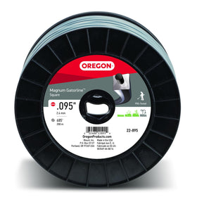 Oregon Magnum Gatorline 095 square trimmer line cuts weeds smoothly.