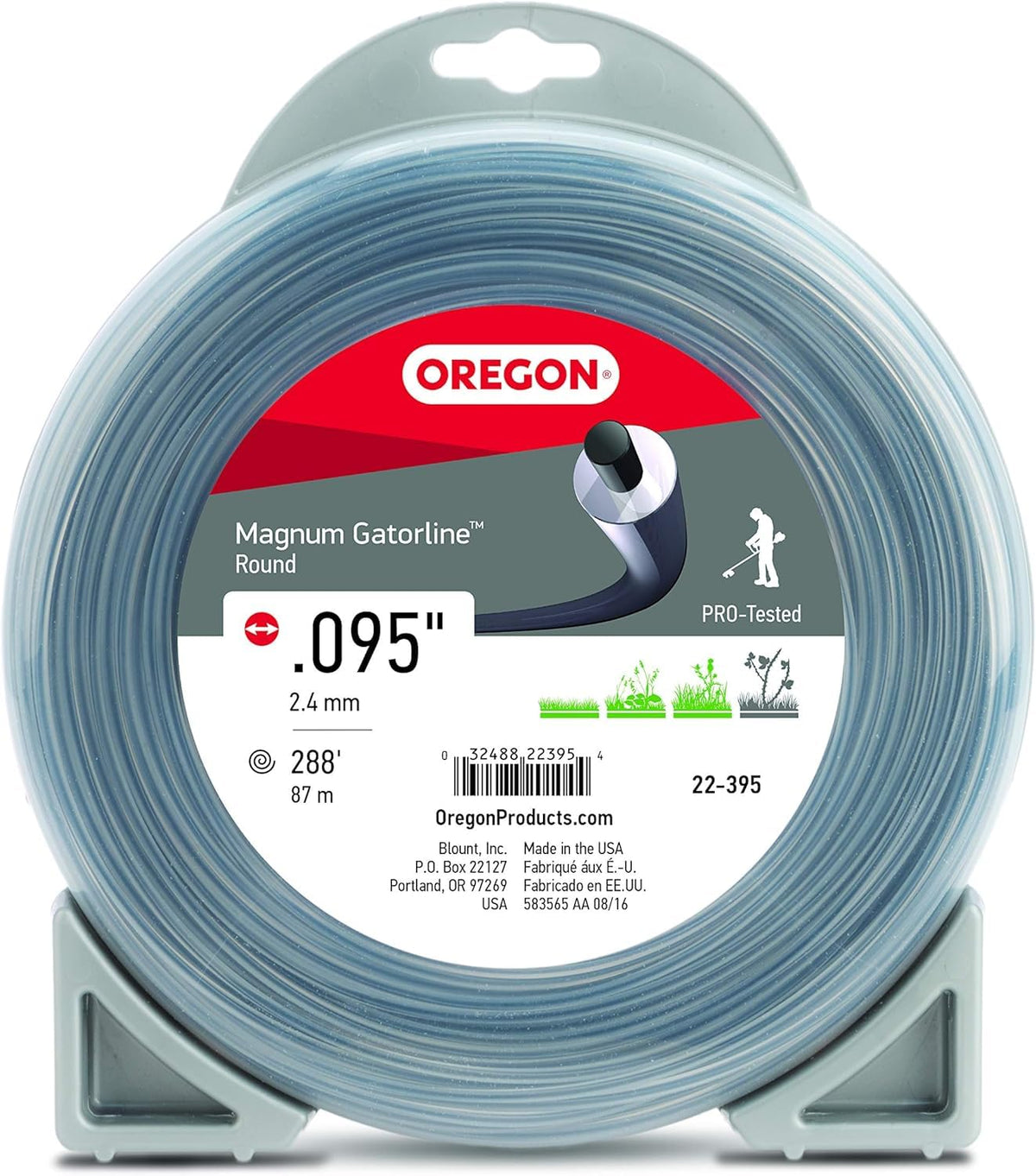 Oregon Magnum Gatorline 095 trimmer line donut pack ready for heavy-duty weed trimming