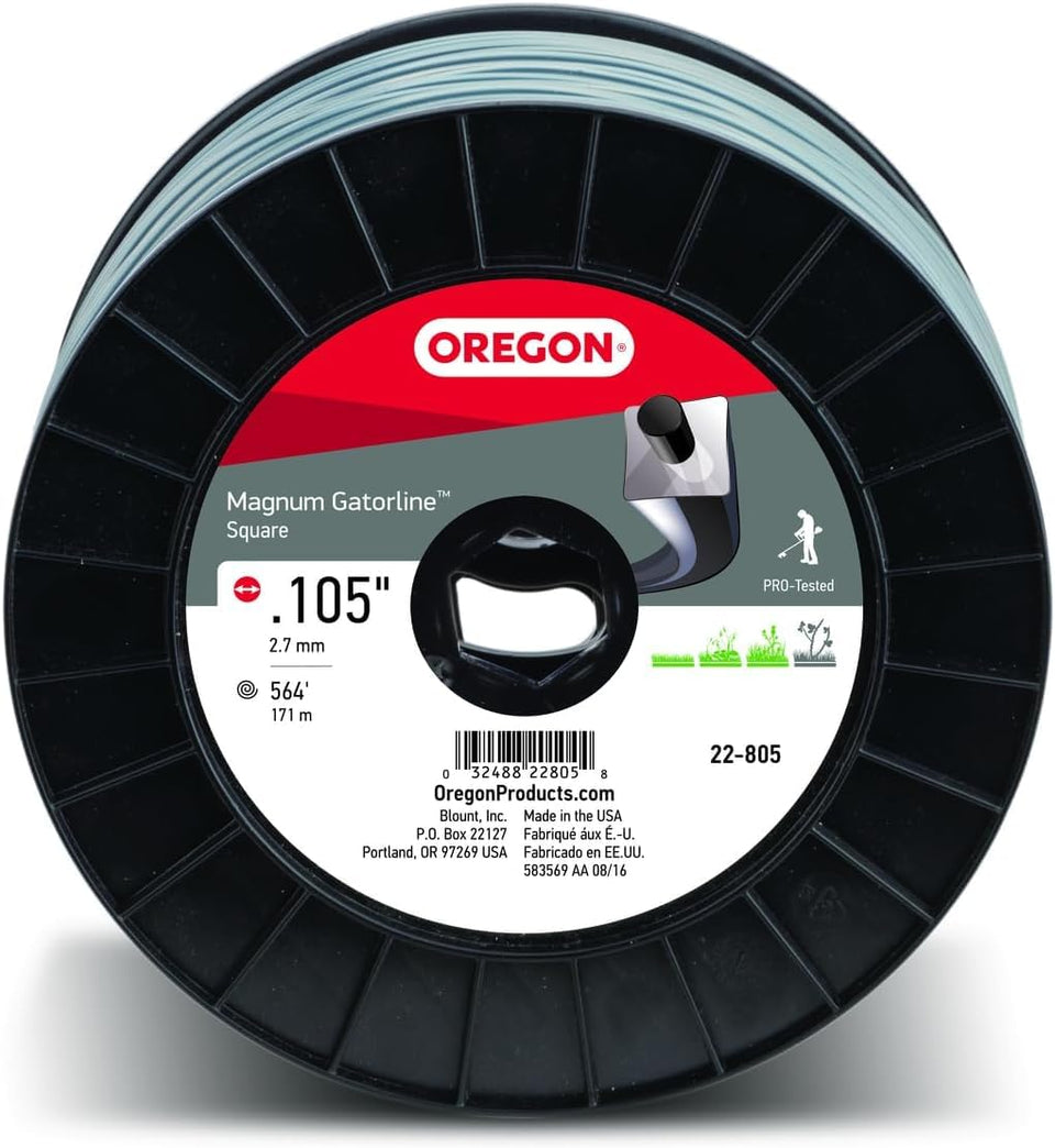 Oregon Magnum Gatorline 105 square profile for efficient cuts through dense vegetation.