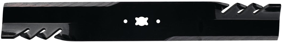 Oregon OEP 598-631 Gator G5 mulching blade front view highlighting the sharp edge and build.