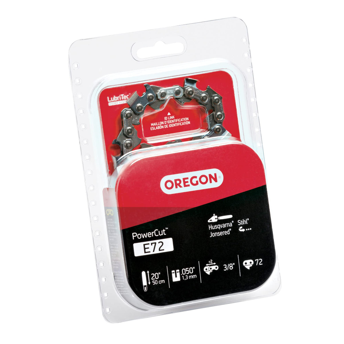 Oregon PowerCut Lubritec oiling system extends bar life and reduces friction.