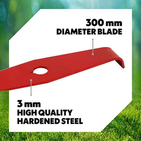 Oregon reducer ring included with universal blade for versatile fit.