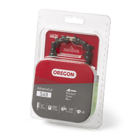 Oregon S49 AdvanceCut on a 14-inch bar provides smooth, controlled cuts with low vibration