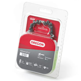 Oregon S50 AdvanceCut 14-inch chain box, ready for quick installation