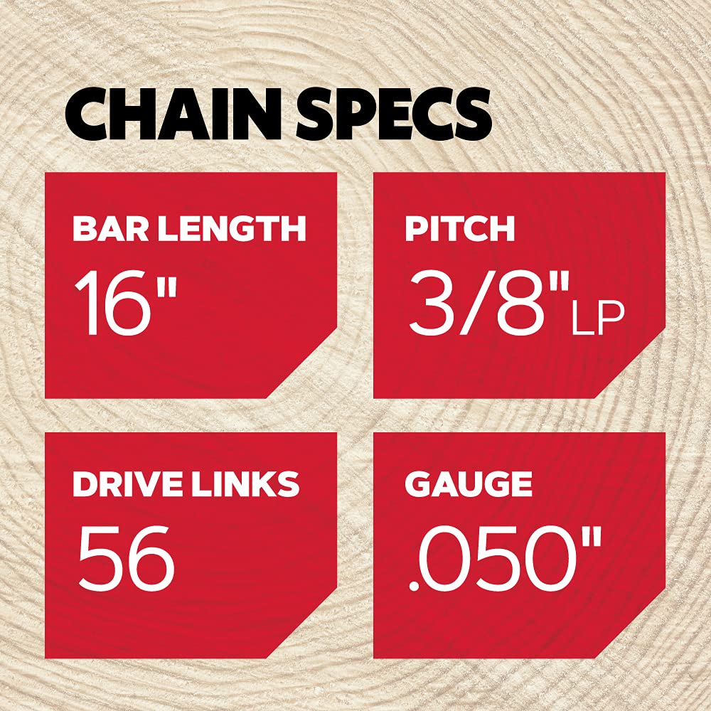 Oregon S56 four-way symmetry tie straps simplify chain assembly.