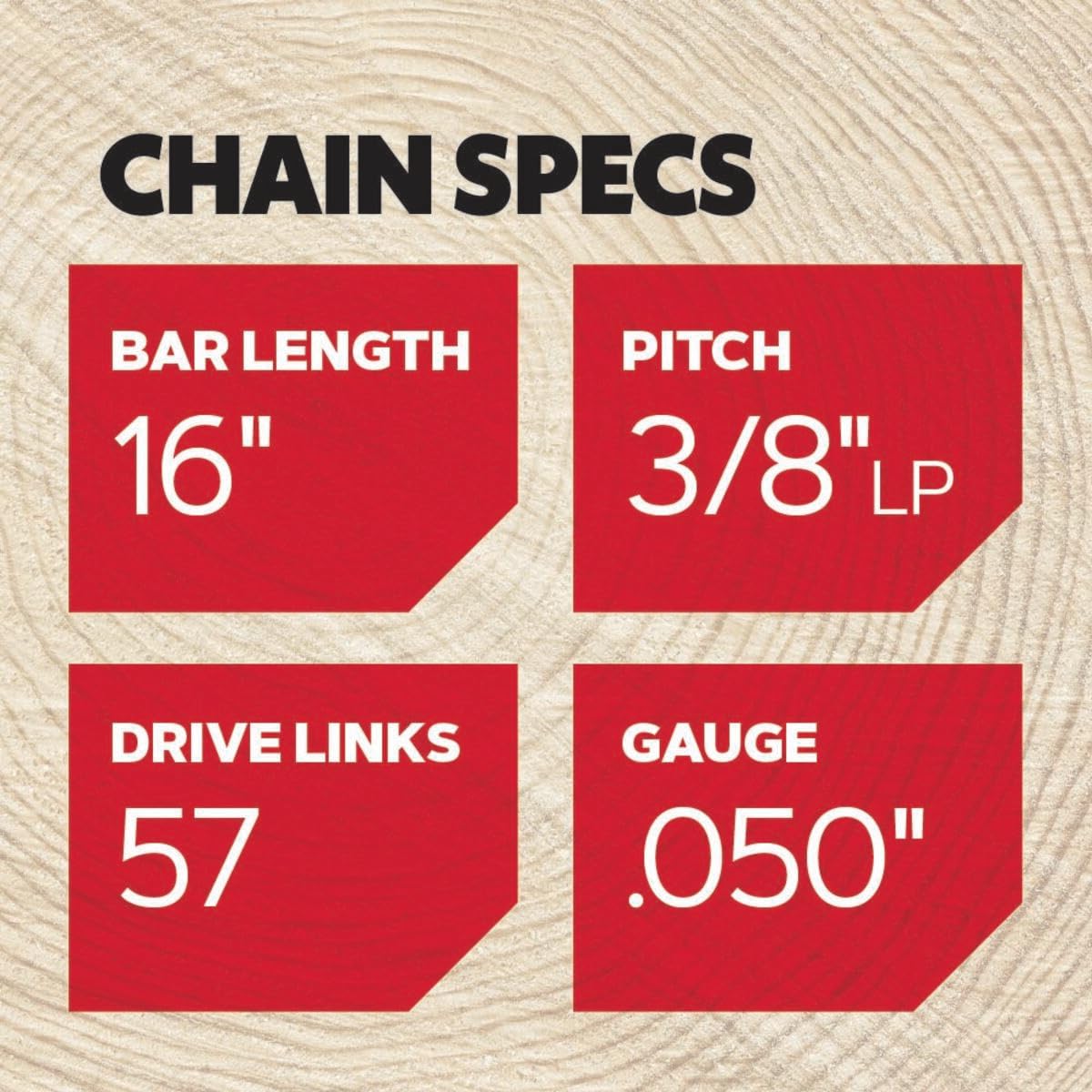 Oregon low-kickback design for safer wood cutting