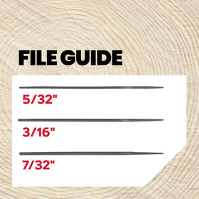 Oregon Universal seven thirty-second round file with 6-inch flat file for versatility