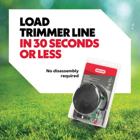 Oregon Universal Trimmer Head shows 2-line feed for efficient trimming