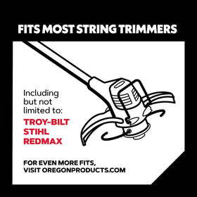 Oregon Universal Trimmer Head mounts on most straight-shaft trimmers