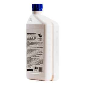 Orenda CV-600 in-use image depicts enzyme action reducing scum lines in water.