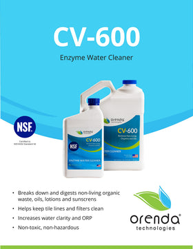 Orenda CV-600 packaging shows NSF/ANSI-50 certification for trusted performance.