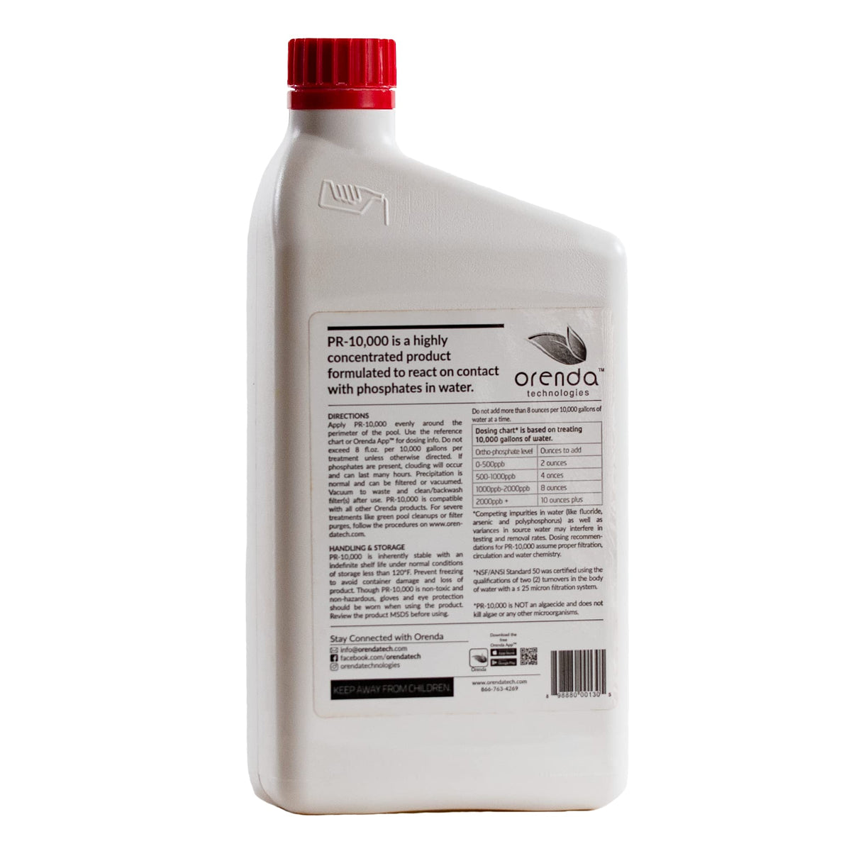 Orenda PR-10000-QT close-up showing rapid phosphate reaction.