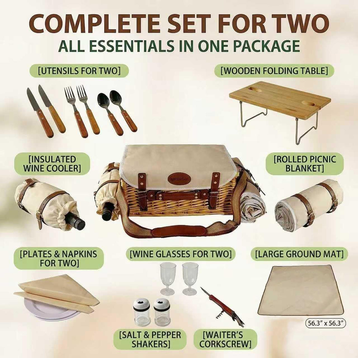 OrgaNatureQueen foldable table offers stable dining on uneven ground