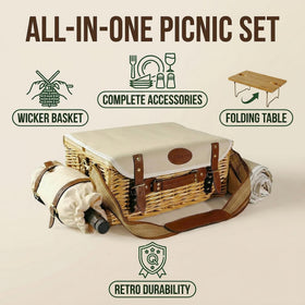 OrgaNatureQueen full tableware set includes plates, cutlery, and cups