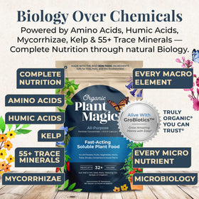 Organic Plant Magic indoor houseplants being fed for thriving foliage
