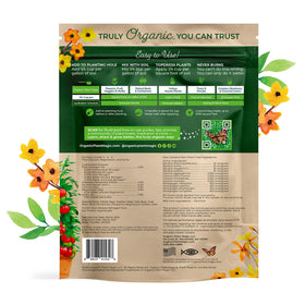 Organic Plant Magic long-lasting plant food for continuous garden nourishment.