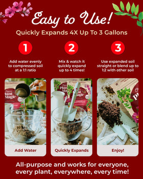 Organic Plant Magic seedling and transplant ready soil for pots and beds