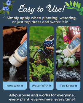 Organic Plant Magic vibrant leaves and flowers captures lush foliage and abundant blooms with this fertilizer.
