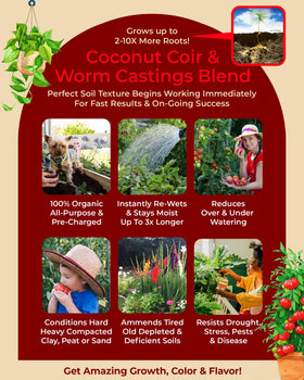 Organic Plant Magic worm castings and amino acids for nutrient boost