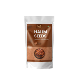 Organic Spree Halim Seeds 300g pack on display, rich in iron for plant-based meals.