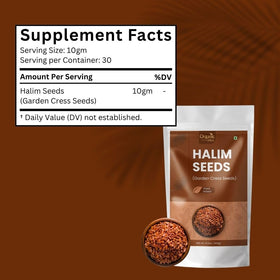 Storage jar of Organic Spree Halim Seeds in a cool, dry pantry area.