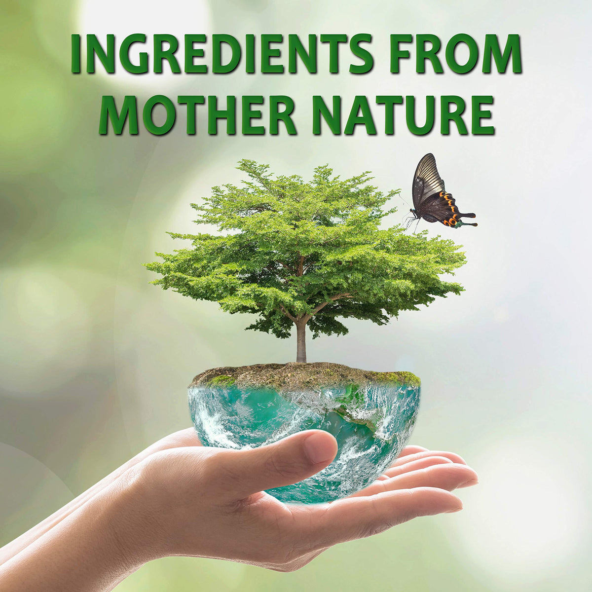 Outdoor garden scene with OrganicMatters weed killer ready for use.