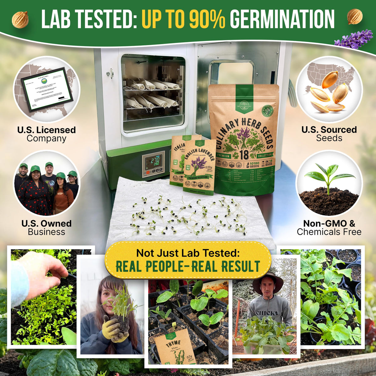 Organo Republic 18 herbs seeds thyme — fragrant leaves for roasting and seasoning