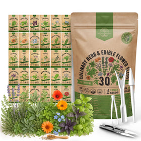 Organo Republic 30 herb seed pack cover for indoor or outdoor gardening.
