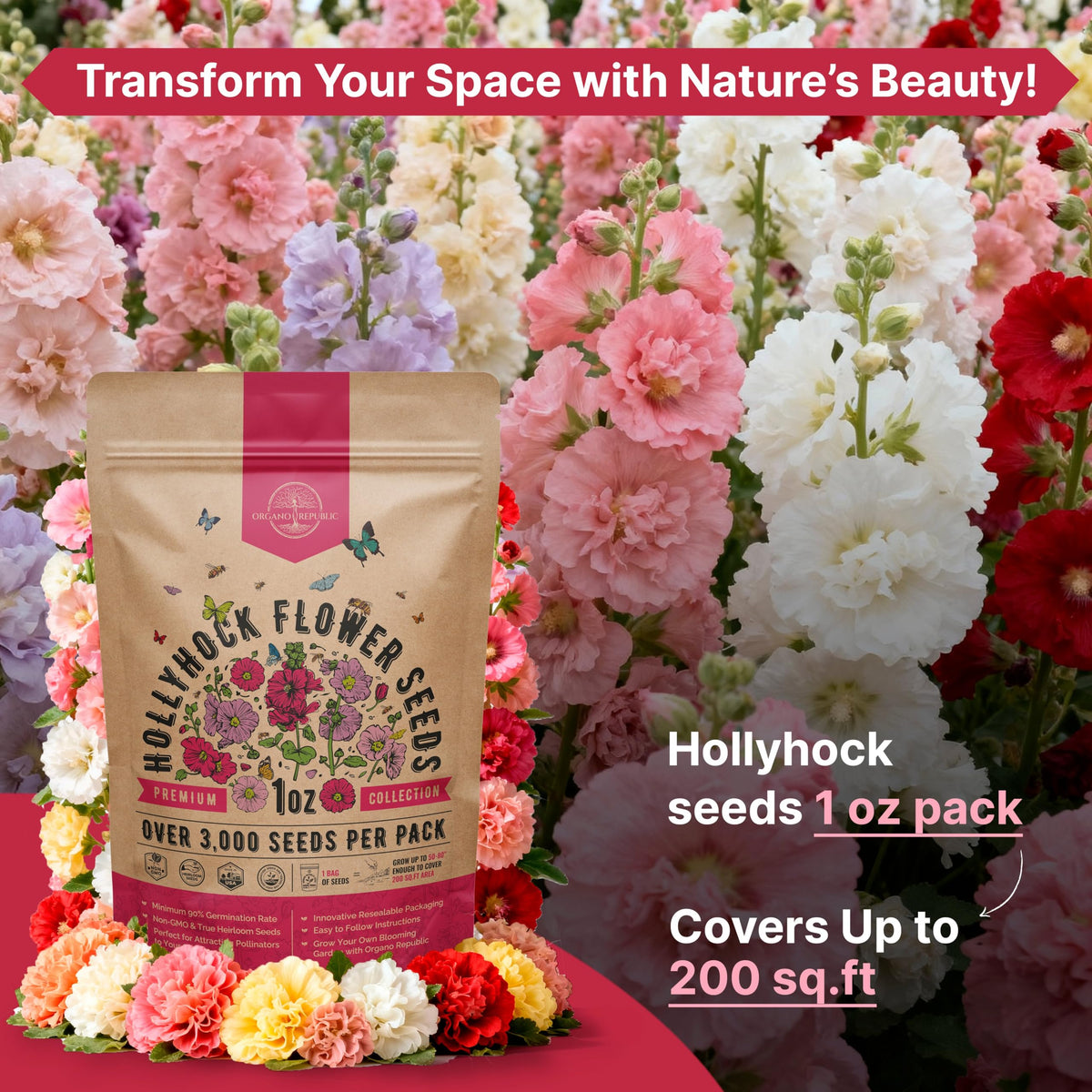 Organo Republic seeds offer a 90% germination rate, verified by testing.