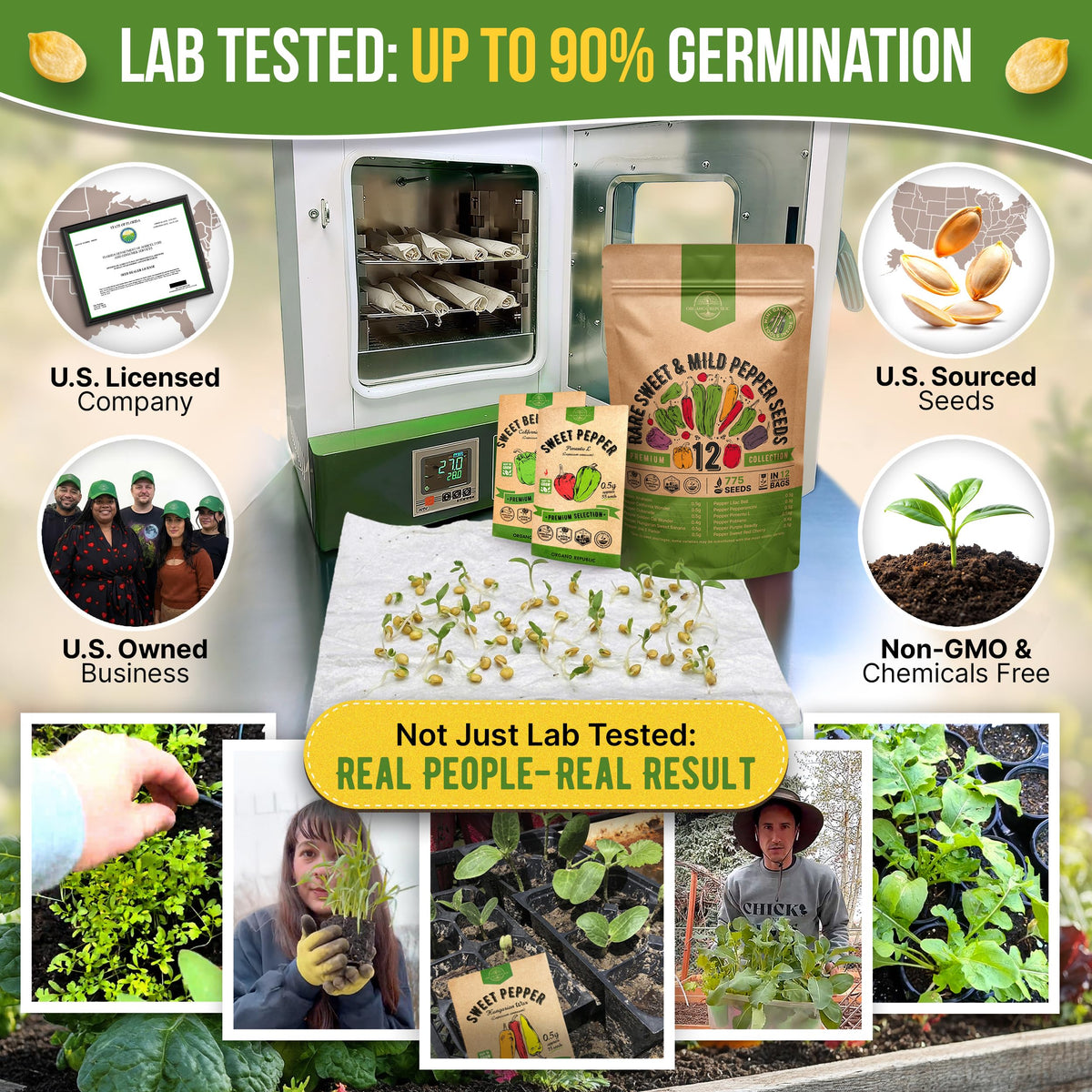 Organo Republic Anaheim pepper seeds for outdoor garden setups.