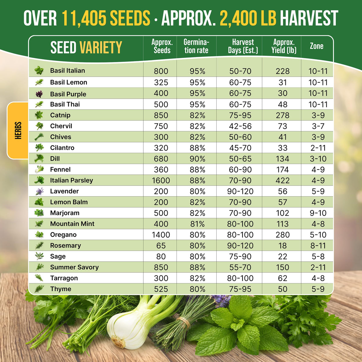 Organo Republic basil seeds image for fresh indoor or outdoor herbs.