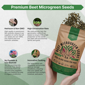 Organo Republic beet seeds in a resealable 1 lb bag for storage