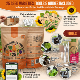 Organo Republic gardener tools included for planting and thinning tasks