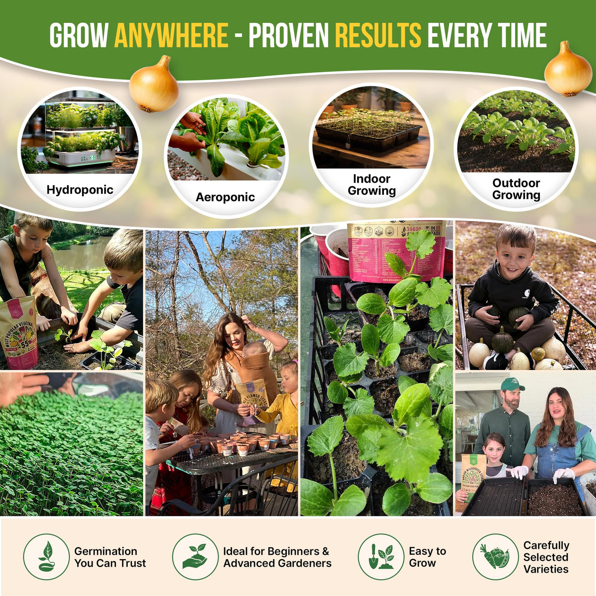 Organo Republic heirloom seeds with high viability for fresh greens