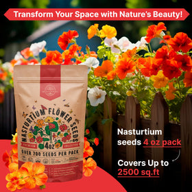 Organo Republic Nasturtium seeds pack designed for high germination potential