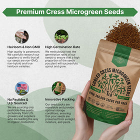 Organo Republic resealable seed bag with QR instructions for growing.
