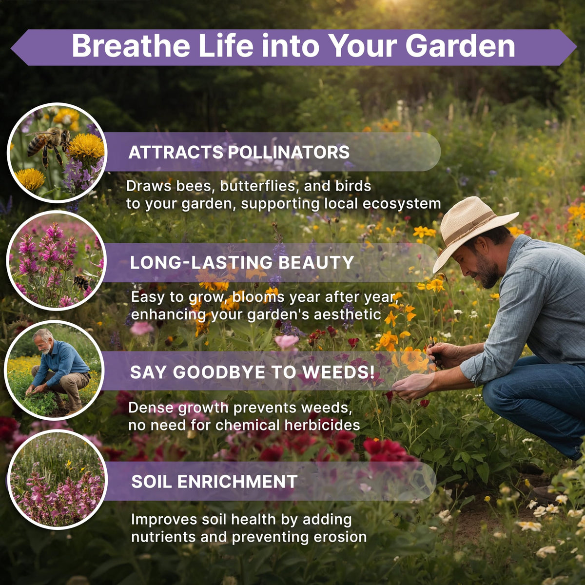 Organo Republic seed packet with QR code provides easy growing guidance
