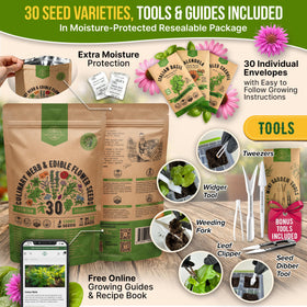 Organo Republic seed packets arranged for easy organization and planting.