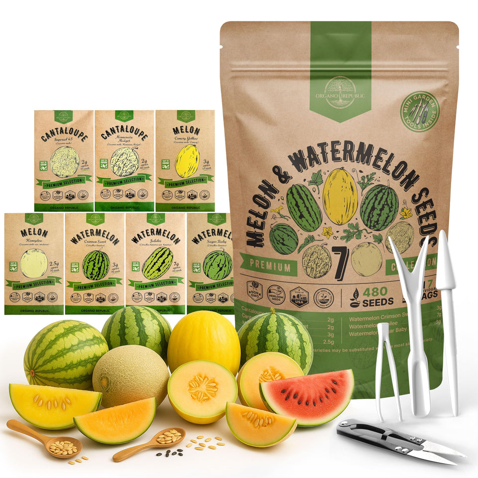 Organo Republic seed packets inside a waterproof bag for easy planting