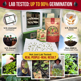 Organo Republic seed packets inside waterproof bag for easy storage