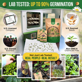 Seed packets with QR guide by Organo Republic for beginner-friendly growing tips