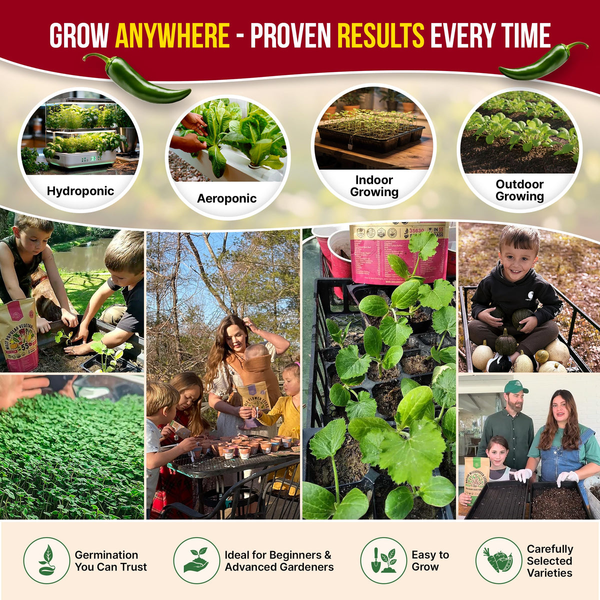 QR guides on seed packets to plan growing and recipes