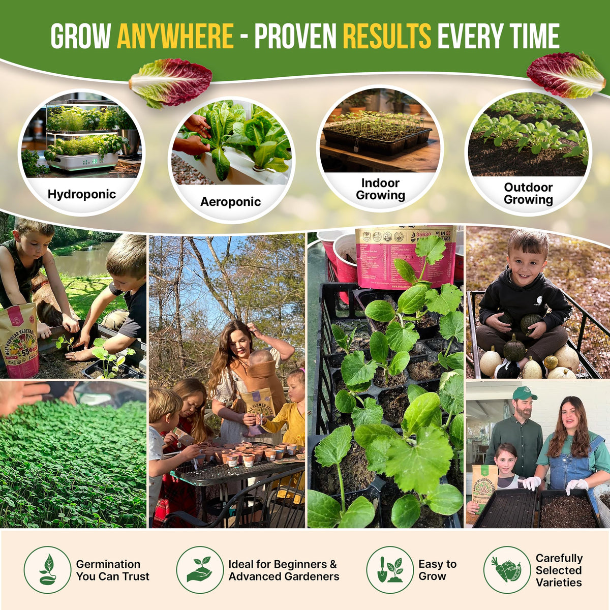 Organo Republic seed QR guide access for growing tips and recipes
