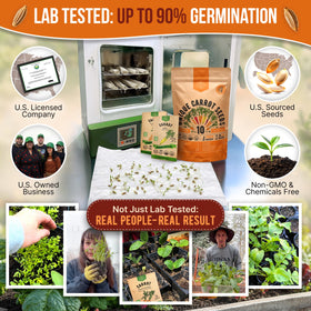 Organo Republic ten-variety carrot seed packets enabling diverse at-home harvests