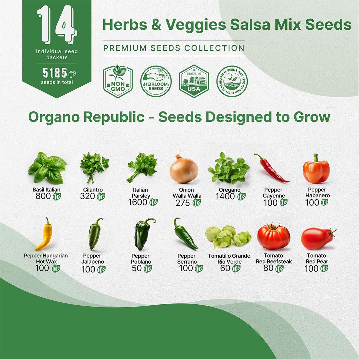 Organo Republic tomato red pear seeds for sweet, bite-size tomatoes.