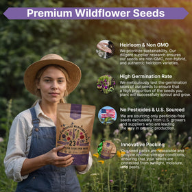 Organo Republic USA-made family seeds support a pollinator-friendly garden