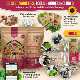Organo Republic waterproof resealable bag protects seeds for indoor and outdoor gardening