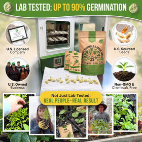 Organo Republic seed packets in waterproof bag for indoor outdoor gardening