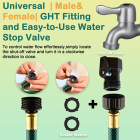 Orgrimmar 15ft hose end with shut-off valve for quick water control.