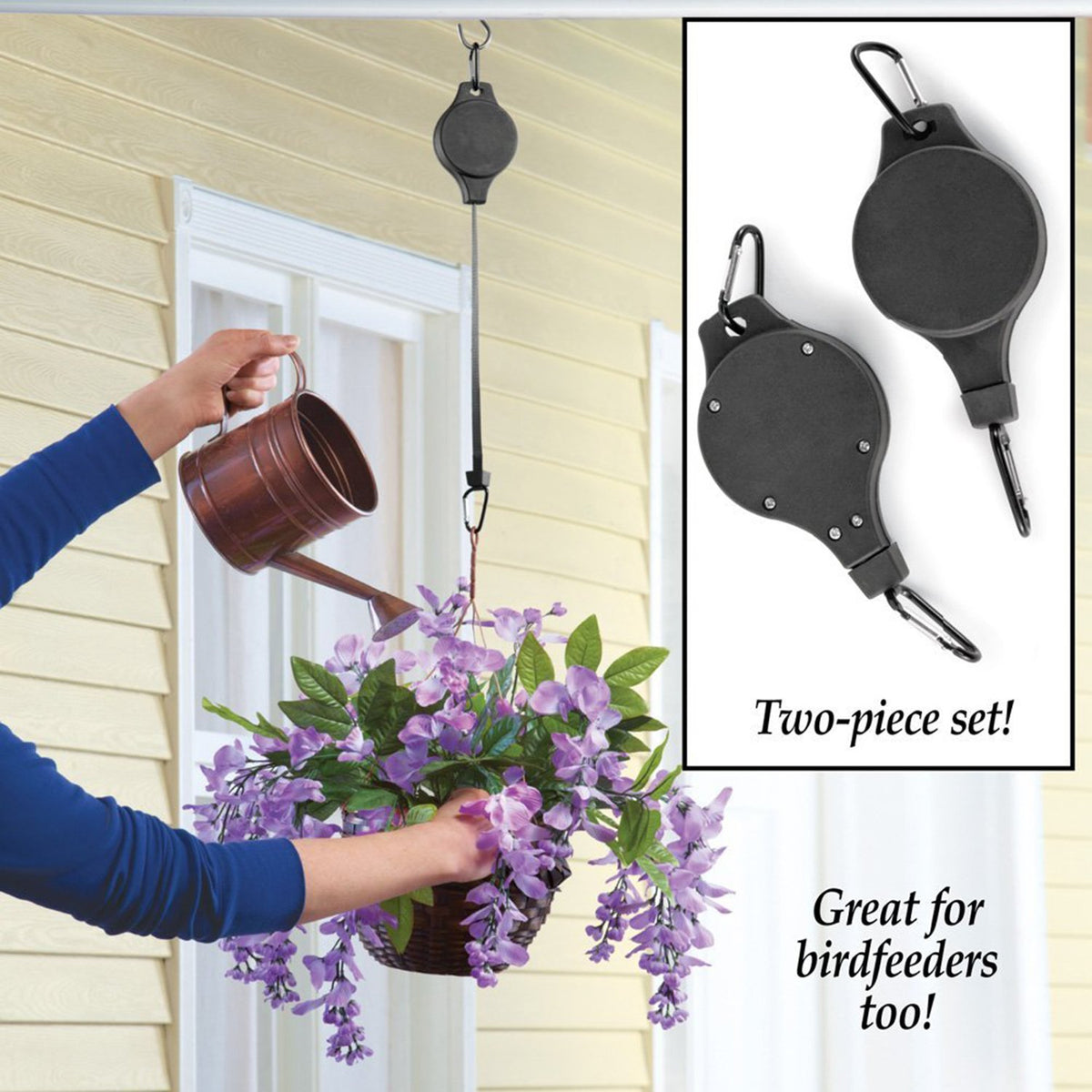 Orgrimmar Hanging Basket Hook provides smooth lift for baskets.